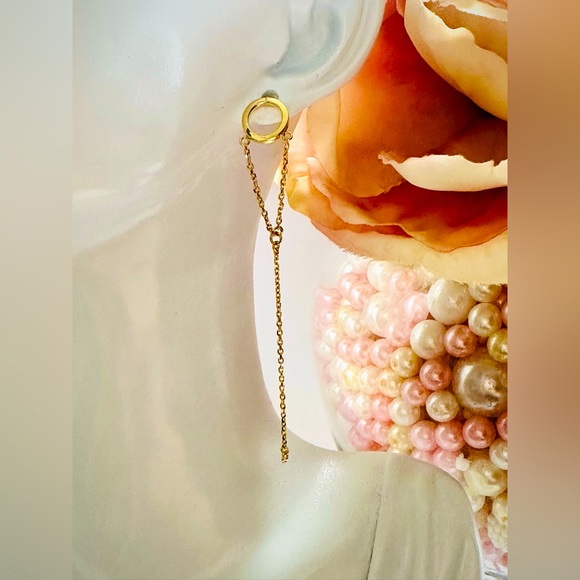 Dangling Earrings. 💛 Real 18(18k) Karat Solid Gold Jewelry